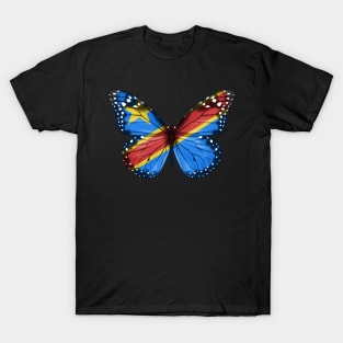 Congolese Flag  Butterfly - Gift for Congolese From Democratic Republic Of Congo T-Shirt